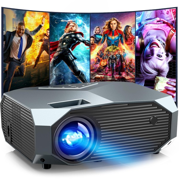 YOWHICK Projector with WiFi and Bluetooth, Native 1080P Outdoor Portable
