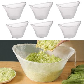 Gpupved 6Pcs Nylon Cheese Cloth Bags For Straining, Bowl-Shaped Self-Standing Cheese Cloth Filter Bag, 100 Micron Fine Mesh Reusable Nut Milk Bag Food Filter Bag for Juice, Soy Milk, Dumpling Filling