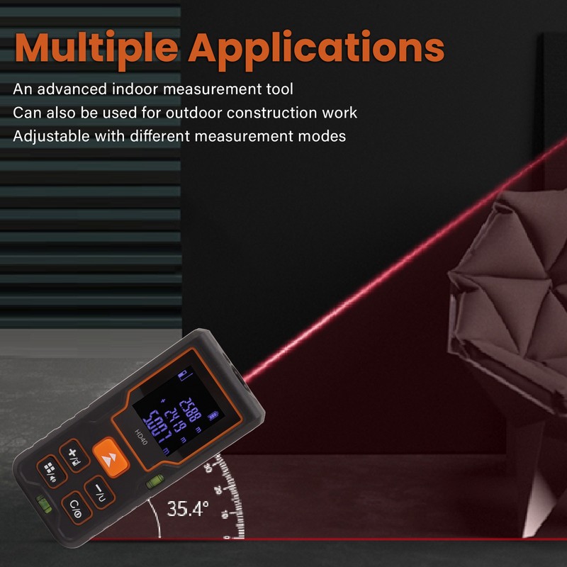 Laser Distance Meter High Accuracy Portable Handheld Rangefinder for Engineering