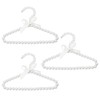 SUNTRADE 3-Pack Small Pearl Beads Metal Elegant Clothes Hanger for