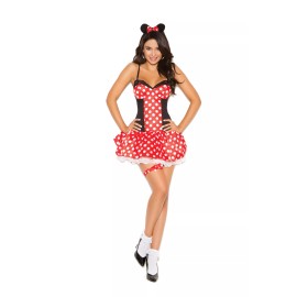 Elegant Moments Women's Miss Mouse 3 pc Costume - L