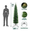 Annecy 7ft Pre-Lit Fir Pencil Christmas Tree, Green Classic Artificial
