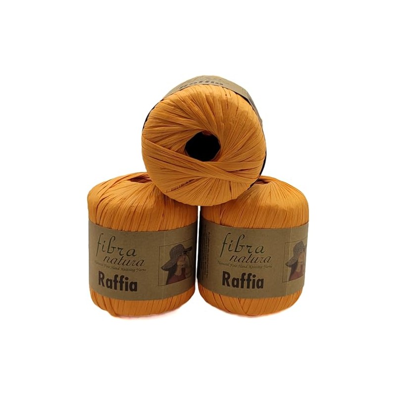 120 g Fibra Natura Raffia Yarn, 100% Viscose/Cellulose, Macrame Cord,