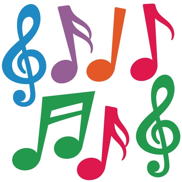 Clabby Pack of 40 Music Notes Cut-Outs Music Party Decoration