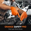 EPPCO Orange Safety Pro 8-Mil Dual Layer Nitrile Gloves, Disposable,