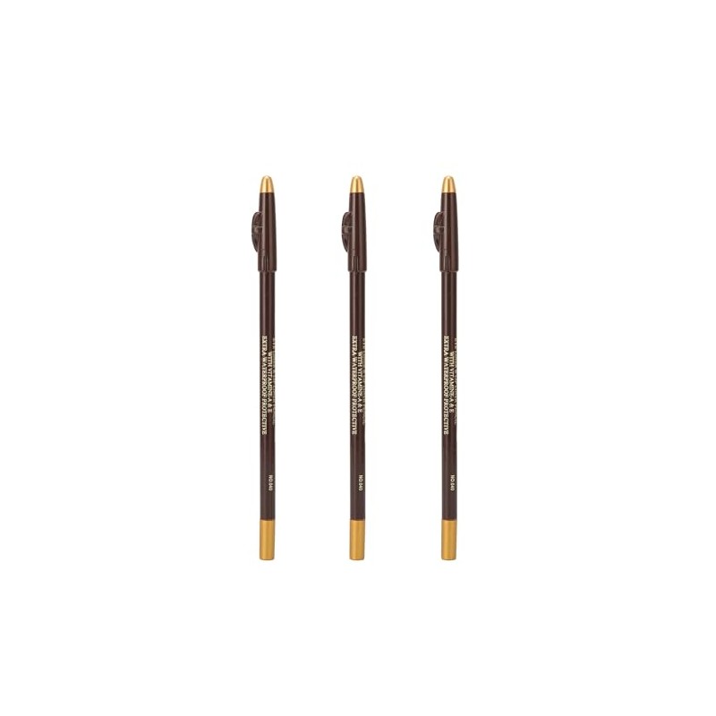 Lápiz de Barbero 3 Piezas, Relleno para Barba Marrón Oscuro,