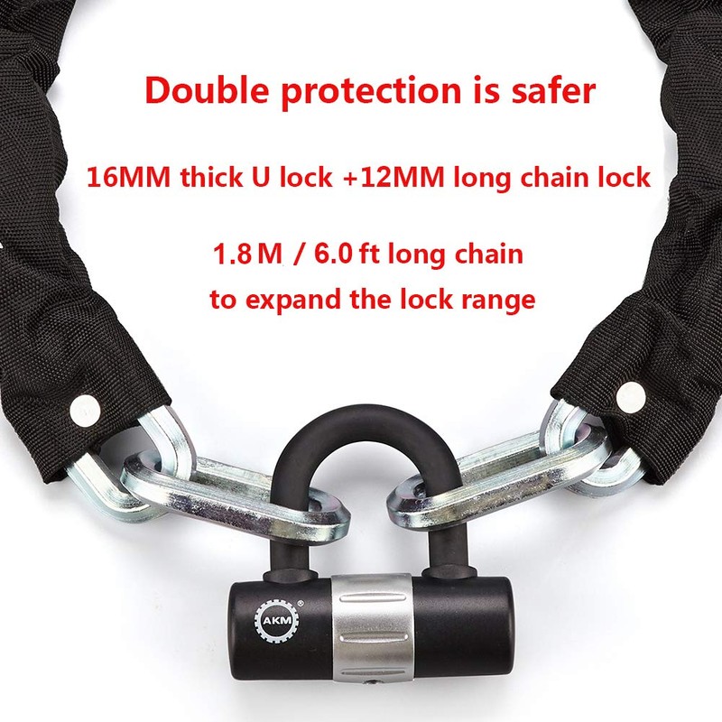 AKM Security Bike Chain Lock 12mm Heavy Duty Cut Proof