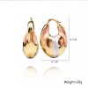 18k Layered Real Gold Filled Oval Bamboo Multi colors Hoop