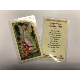 Holy Prayer Cards for The Prayer to Your Guardian Angel Set of 2 in English