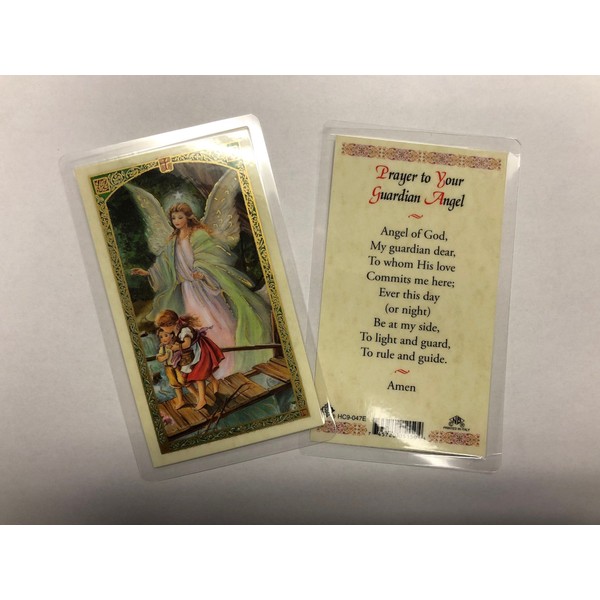 Holy Prayer Cards for The Prayer to Your Guardian Angel Set of 2 in English