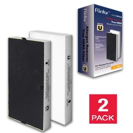 Flintar 2-Pack of Upgraded H13 True HEPA Replacement Filter U, Compatible with Honeywell HEPAClean Replacement U Filter HRF201B, Fits HW HHT270, HHT290 and Febreze FHT170, FHT180, FHT190, FRF102B