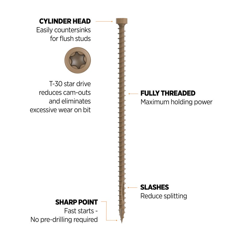 Structural Truss Screw - 6" x .155-50 ct (CAMO 372244)