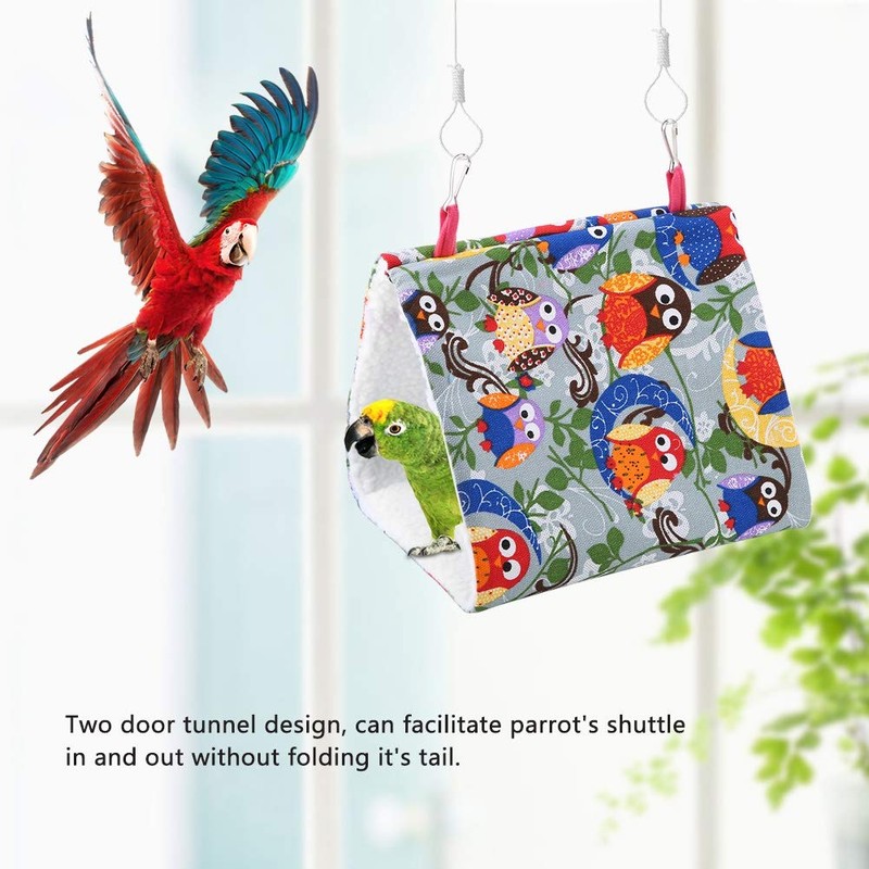 Pet Bird Nest Hammock Warm Soft Hanging Cave House Triangular