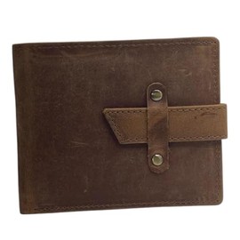 Velluci Pelle RFID Blocking Slim Wallet, Flap Closure Men's Wallet, Tan Hunter Wallet (Brown, Hunter)