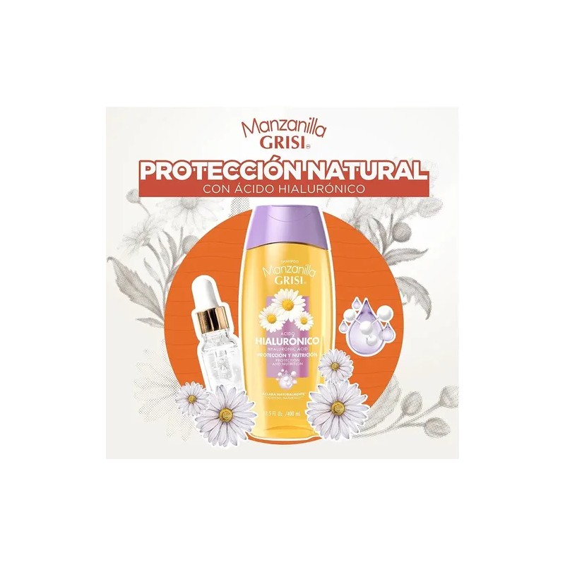 Shampoo Ácido Hialurónico Manzanilla Grisi 400ml