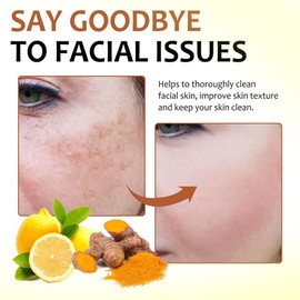 Jabon de Curcuma Para las Manchas, Aceite de Coco, Vitamina E, Triple Humectante Para Rostro y Cuerpo, Natural, Jabón Para Piel Grasa y Seca (2, jabon intimo para mujer)