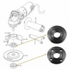 Set of 4 Replacement Parts Angle Grinder, Wrench Metal Lock