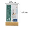 Exacompta 86258D Table Stand with Wooden Base DIN A6 Portrait