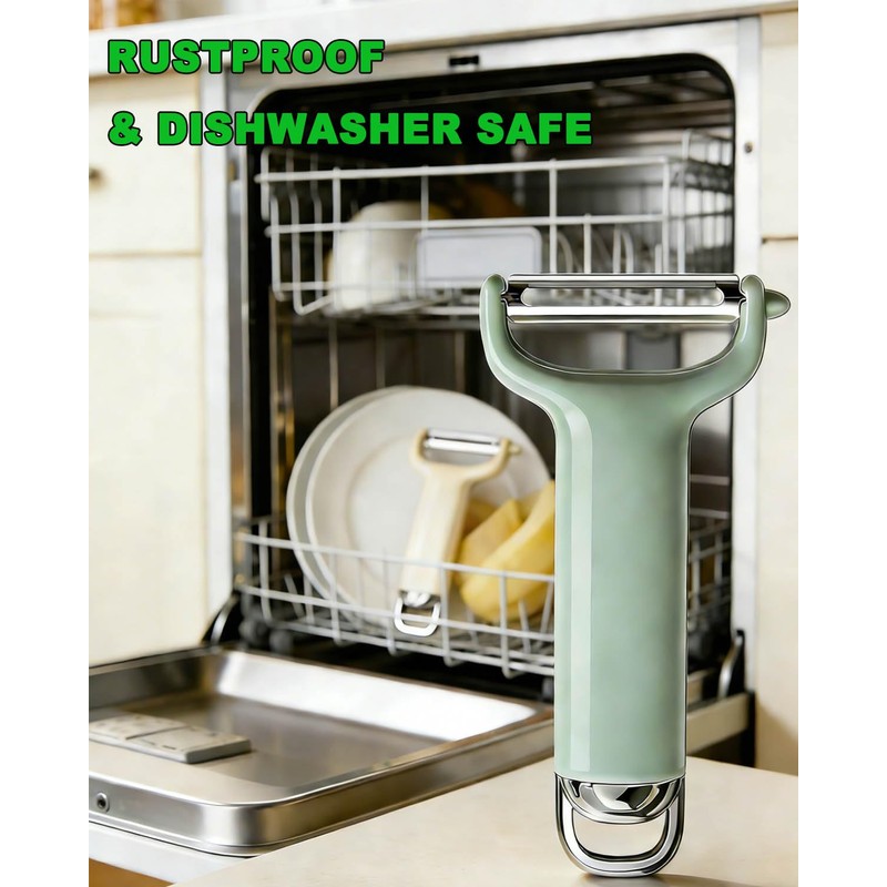 Potato Peeler, 420 Stainless Steel Blade, Non-Slip Handle, 2-Pack