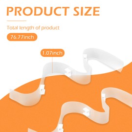 A115 RV Curtain Glide Tape, RV Curtain Strips Used with Ceiling or Wall Mount Curtain Track A201 or A202-1/2 inch Glides, 72 inches Long (Pack of 2)