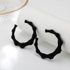 Winssigma Large Bamboo Hoop Earrings, Lightweight Candy Acrylic Earrings for