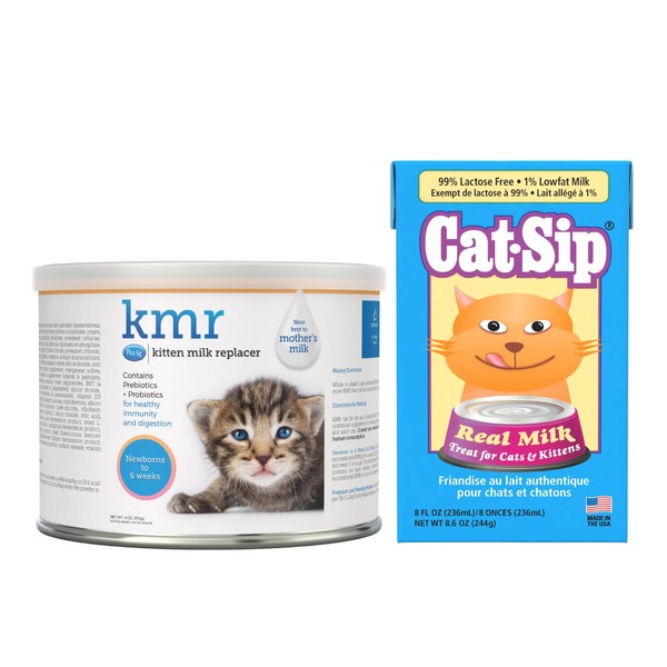 PetAg KMR Kitten Milk Replacer Powder (6 oz) Cat-Sip Real