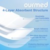Ourmed Island Dressing Bordered Gauze 6"x 6"(4"x 4" Absorbent Pad),