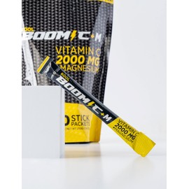 Immune & Genetics Protocols Kool Boom C+M - 30 Stick Packets - Vitamin C 2000 mg as Ascorbic Acid - Magnesium (Gluconate) Immune System Support