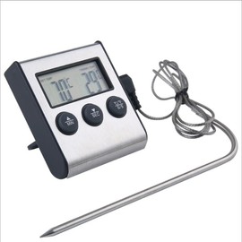 ZONADA Versatile Digital Cooking Thermometer with Probe,Timer and LCD Display