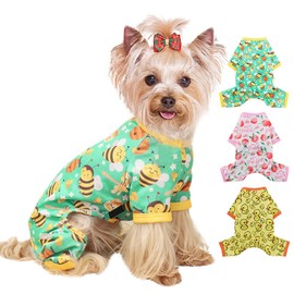 Dog Pajamas for Small Dogs, Soft Thin Pjs Jammies Cat Doggie, Summer Pet Cute Puppy Clothes Outfits Dogs Boy Girl