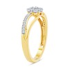 DZON Sterling Silver with Yellow Gold Plating 1/10 Ct TDW