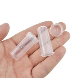 HAHIYO 60 tubos florales de plástico transparente de 1.6 x 0.7 pulgadas, tubos de agua florales, viales de flores con tapas de silicona para plantas, arreglos de flores frescas, decoración, suministros de floristería