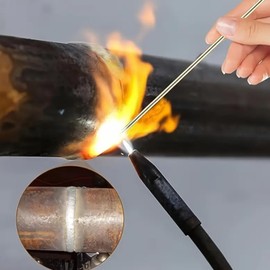 10 Sticks BCuP-5, Silver Solder 15%, Dia0.084"x11", Map gas torch kit, Welding rods, Round, Solder kit, No need solder flux, Silver bar for Refrigerators, Freezers Copper hvac, & Jewelry making.