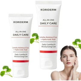 2PCS Koriderm Time Reverse Cream All-in-One,Moisturizing Face Cream with Centella Asiatica (Cica) & Hyaluronic Acid,Natural Anti Ageing and Wrinkle Face cream,Natural,Suitable for All Skin Types