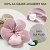 LILYSILK Womens 100% Silk Big Hair Scrunchies Silk Filled Flower