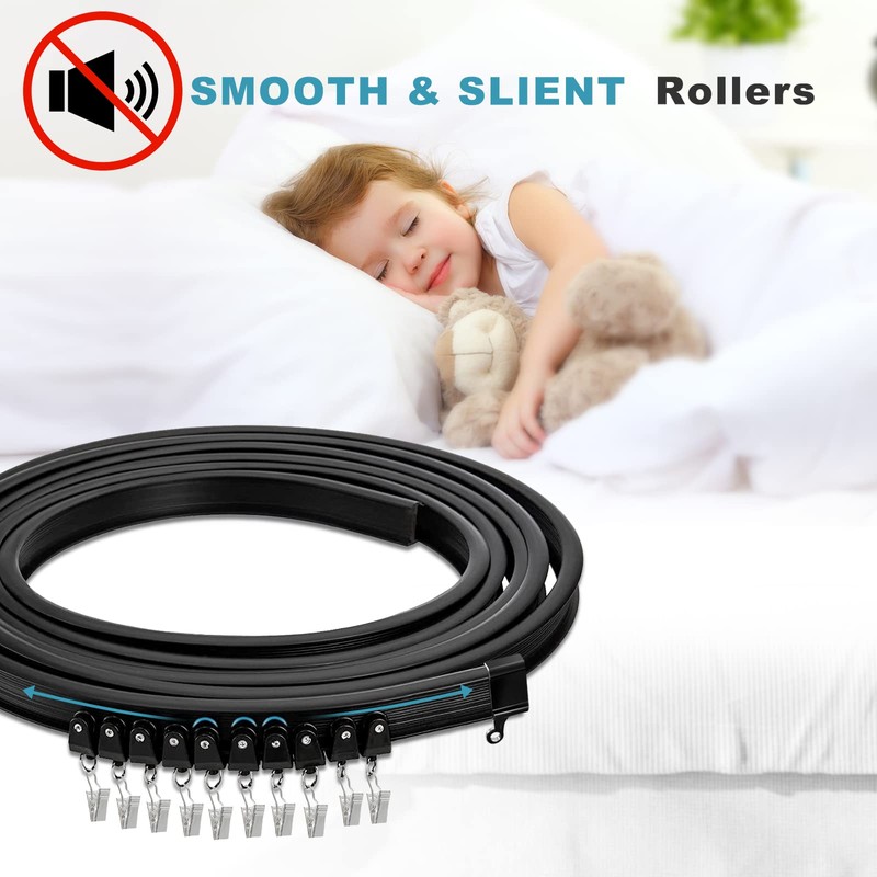 Ceiling Curtain Track, Flexible Bendable Curtain Track Wall or Ceiling