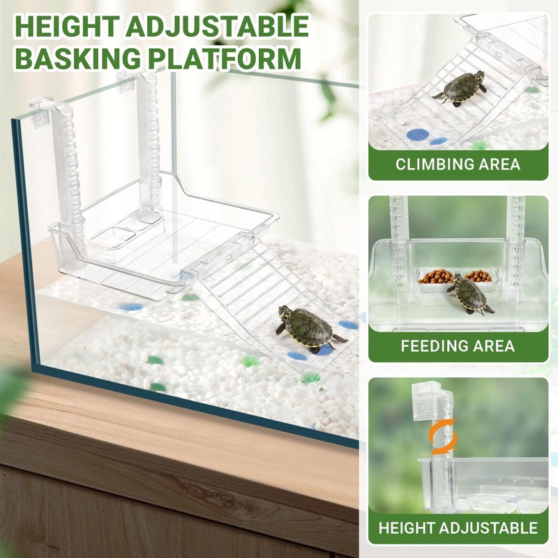 GOZILLA Aquatic Turtle Tank Kit+Lamp+Filter, Upgrade PC Turtle Tank Starter