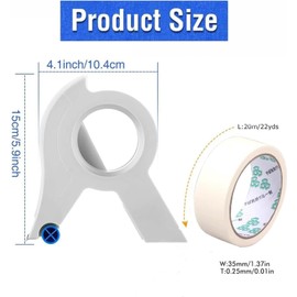 WADY Professional Masking Tape Dispenser & Applicator, Portable Painters Tape Cutter for Precise Painting, Multi-Purpose Masking Tool with Built-in Tape Holder