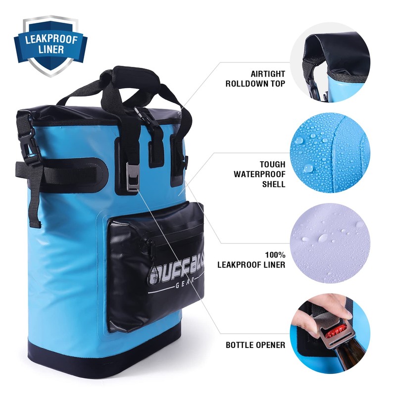 Buffalo Gear Cooler Backpack,18L Leakproof Cooler Bag Insulated Cooler for