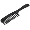 2X Black Double Tooth Detangler Hair Comb Shampoo Comb with