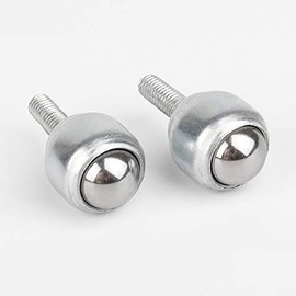 2Pcs Bolt Type Carbon Steel Ball Transfer Bearing Unit Table Conveyor Roller Ball for Transmission System, Feeding System (CY-25D, M8 Male Thread)