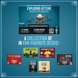 Exploding Kittens Recipes for Disaster - 2-5 Players - Ages 7+ - 15 Minutes to Play - Deluxe High Stakes Card Game - Party Game, Family Game Night, Kid and Adult Card Game