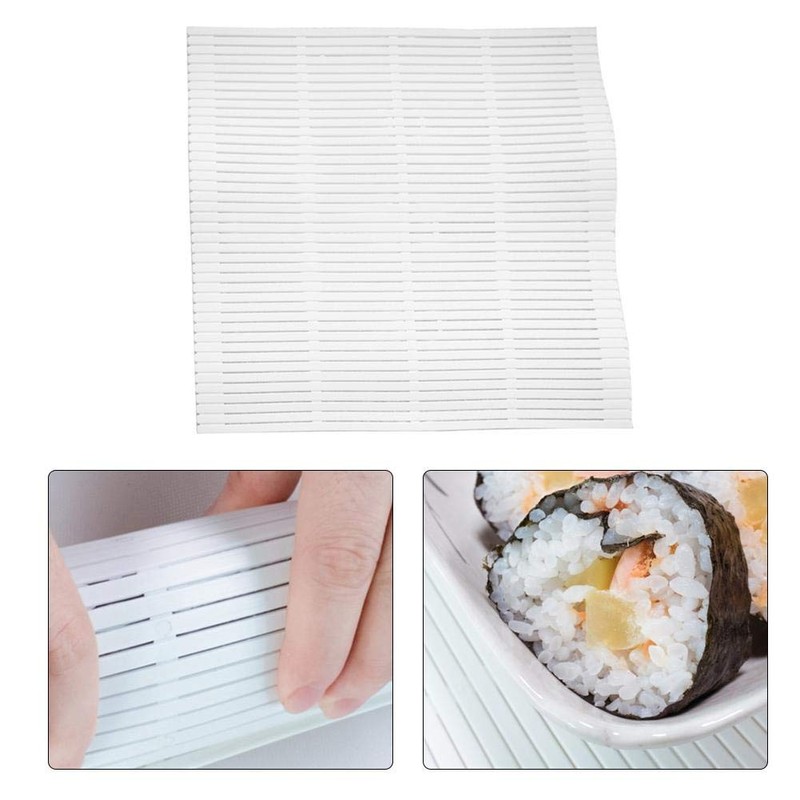 Cikonielf Non-Stick Surfaces Rolling Sushi Mat Washable Reusable PP Plastic
