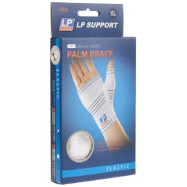 LP Elasticated Right Palm Brace - Elastic & Breathable Compression Sleeve for Sports Injury Rehabilitation, White - Small