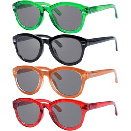 Eyekepper 4-Pack Bifocal Sunglasses Women Cat-eye Style Bifocal Sunnies Readers +3.00