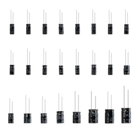 ALLECIN 24 Values Electrolytic Capacitor Assortment Kit from 0.1uF to 1000uF 10V 16V 25V 50V in-line Aluminum Capacitors Set