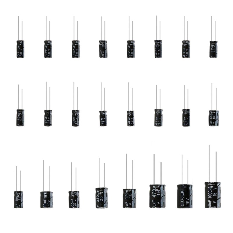 ALLECIN 24 Values Electrolytic Capacitor Assortment Kit from 0.1uF to