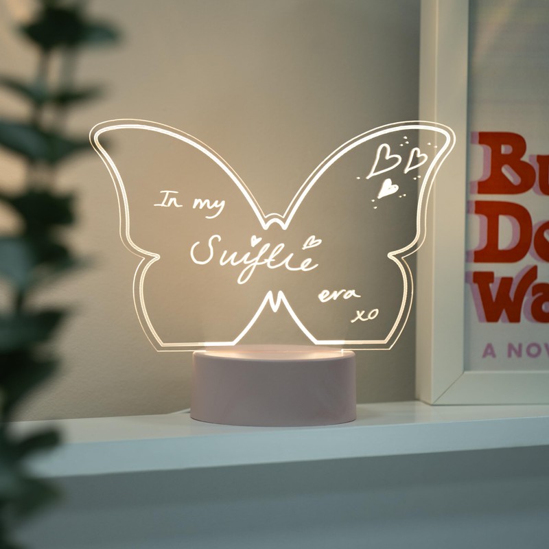 Fizz Creations Butterfly Write On Neon Light. USB-Powered Write a