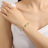 Feyukeu 18K Gold Plated Saint Benedict Medal Bracelet‌ - Adjustable