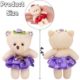 Covzoe 20 Pieces Mini Plush Bears, 4.4 Inch Small Stuffed Bear Bulk, Multicolor Soft Bears Doll, Birthday, Wedding, Party Favors, Decorations